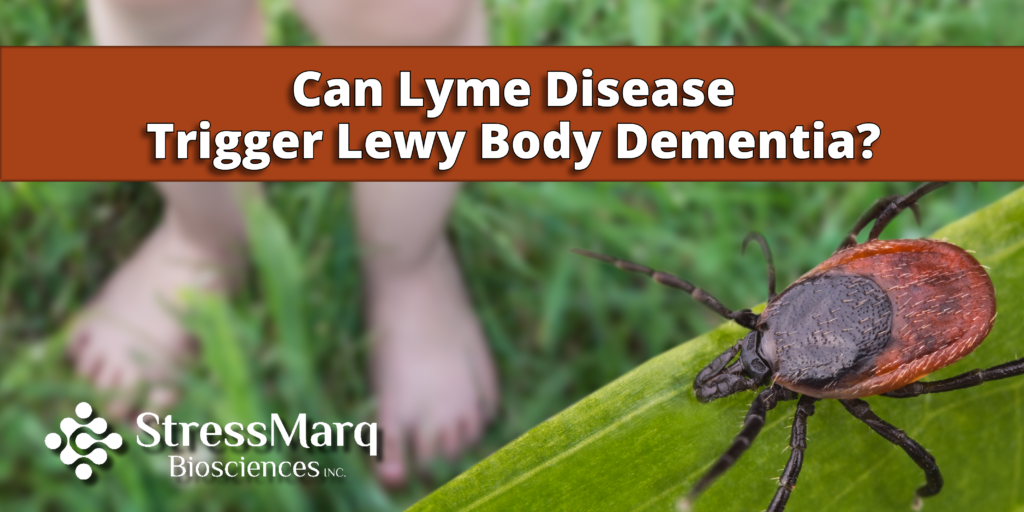 Small child in backgound and tick on a leaf in foreground