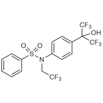 Chemical structure of T0901317 (SIH-643), a Amyloid Beta Regulator. CAS #: 293754-55-9. Molecular Formula: C17H12F9NO3S. Molecular Weight: 481.3 g/mol. SIH-643-T0901317-Chemical-Structure.png